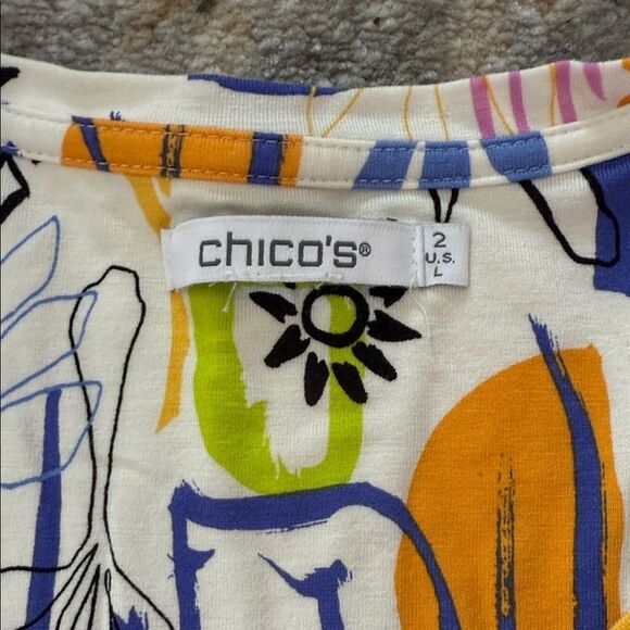 Colorful Floral Print Women's Top - Picture 2 of 11